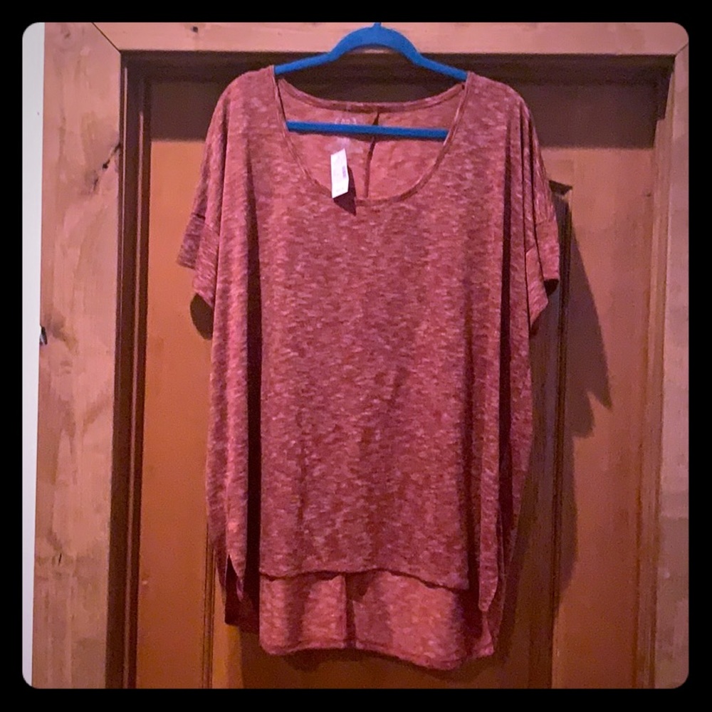 NWT 24/7 tshirt size 3X - heathered rust color
